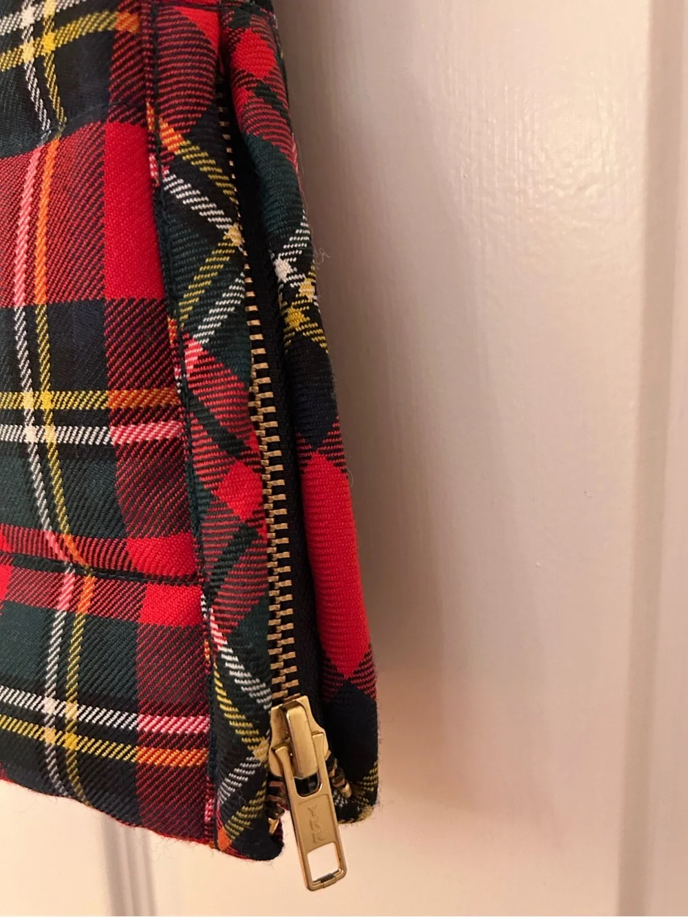 J. Crew Tartan Plaid Mountain Puffer Vest